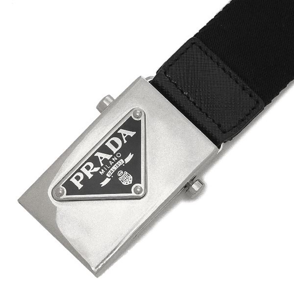 楽天市場】プラダ ベルト トライアングルロゴ ブラック メンズ PRADA