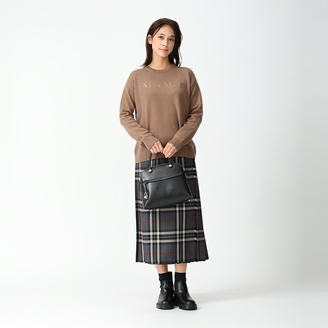 楽天市場】フルラ ハンドバッグ ショルダーバッグ パイパー ブラック