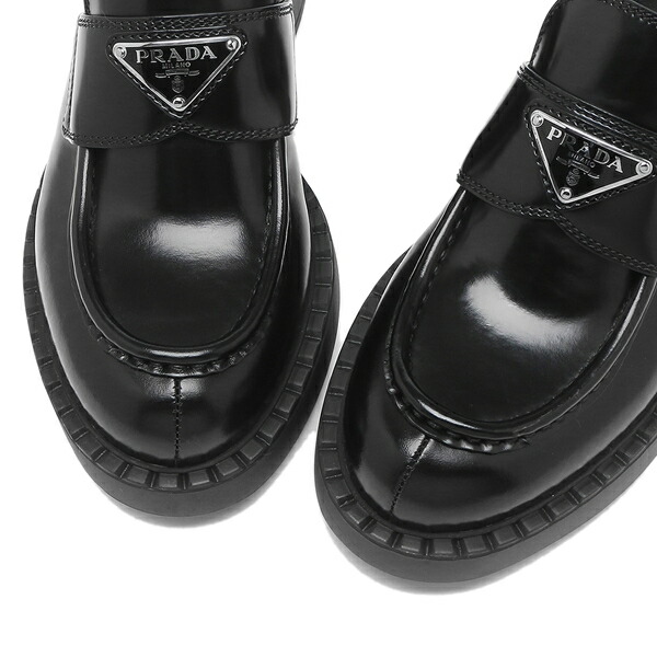 楽天市場】プラダ 靴 ローファー チョコレート シューズ ブラッシュド