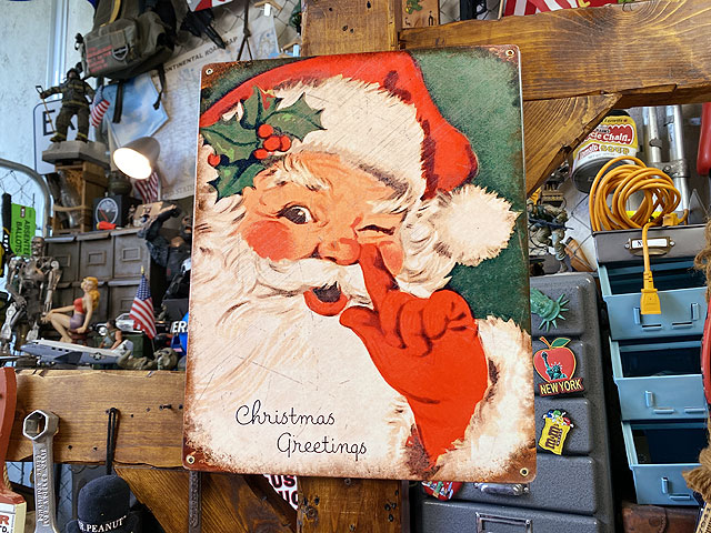 楽天市場】サンタクロース U.S.ヘヴィースチールサイン （ハートフル