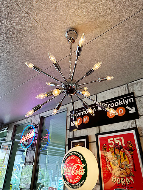 アウトレット セール品 60'sモダンスタイル スプートニク ランプ 16