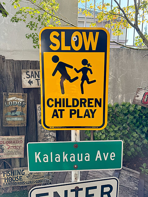 楽天市場】「スロー 子供が遊んでます」 アメリカン アルミサイン