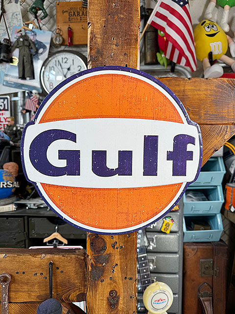 楽天市場】ガルフ エンボス ティンサイン ダイカット ブリキ看板