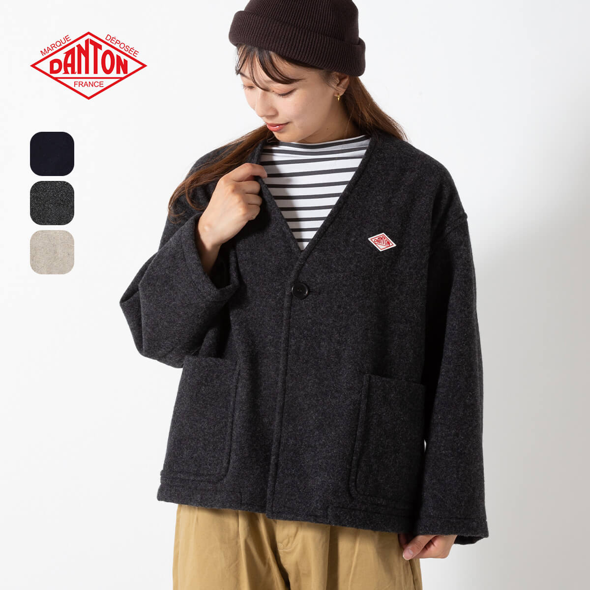 楽天市場】【正規取扱店】 ダントン Vネックジャケット DANTON V NECK