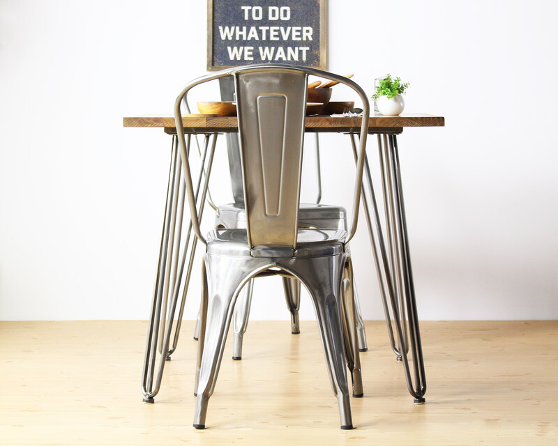 楽天市場】【土日祝も発送】 ダイニングチェア 2脚セット シルバー