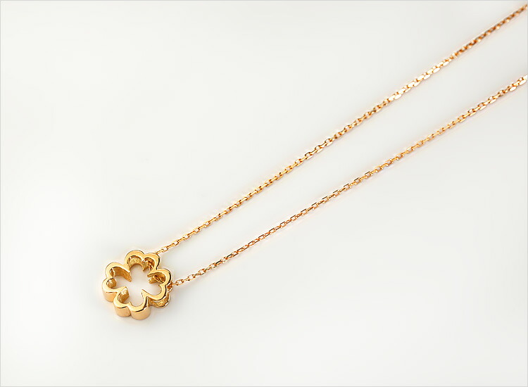 楽天市場】K18PG クローバーペンダントトップ Clover (18k、18金