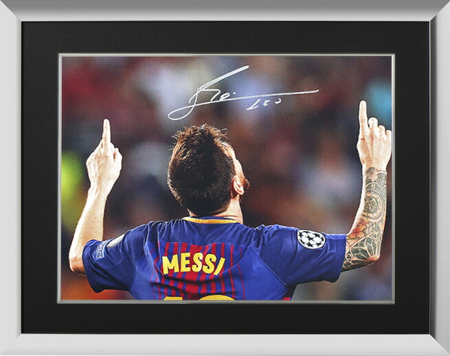 楽天市場】リオネル・メッシ 直筆サインフォト FC バルセロナ ゴッド