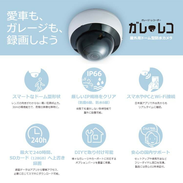 楽天市場】FRAMING ガレ・レコ（ガレージレコーダー）ガレージ用防犯