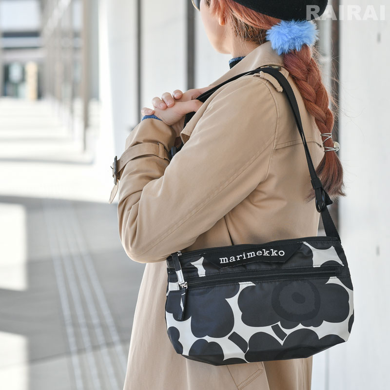 楽天市場】マリメッコ ショルダーバッグ S ウニッコ ダークグレー×オフ