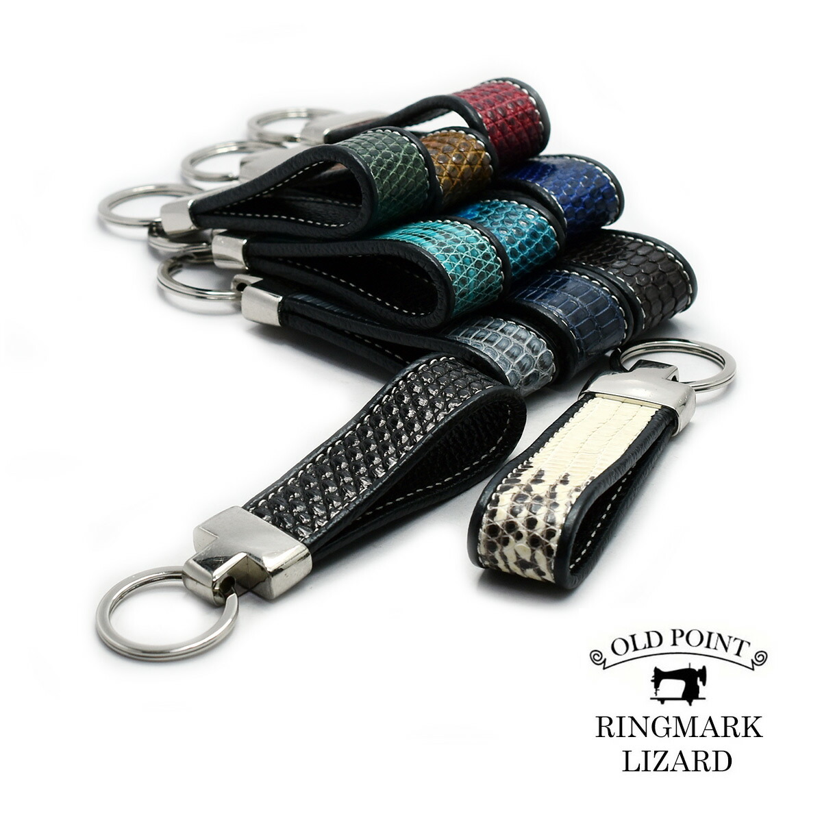 楽天市場】【メール便送料無料】本革 リングマークリザード ストラップ