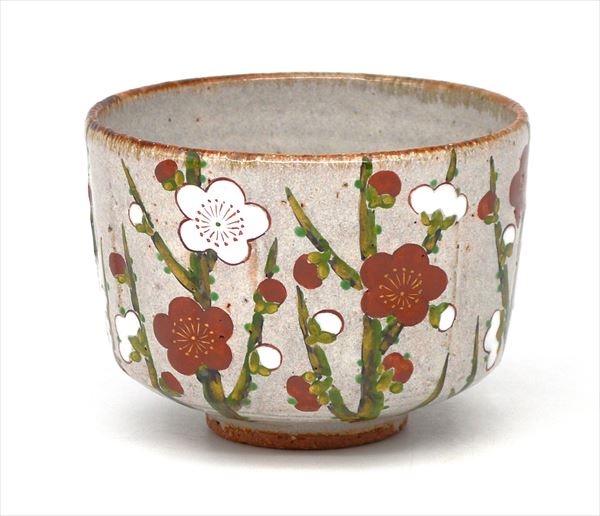 楽天市場】茶碗 灰釉 槍梅 中村良二作（桐箱） : 茶道具商 左座園