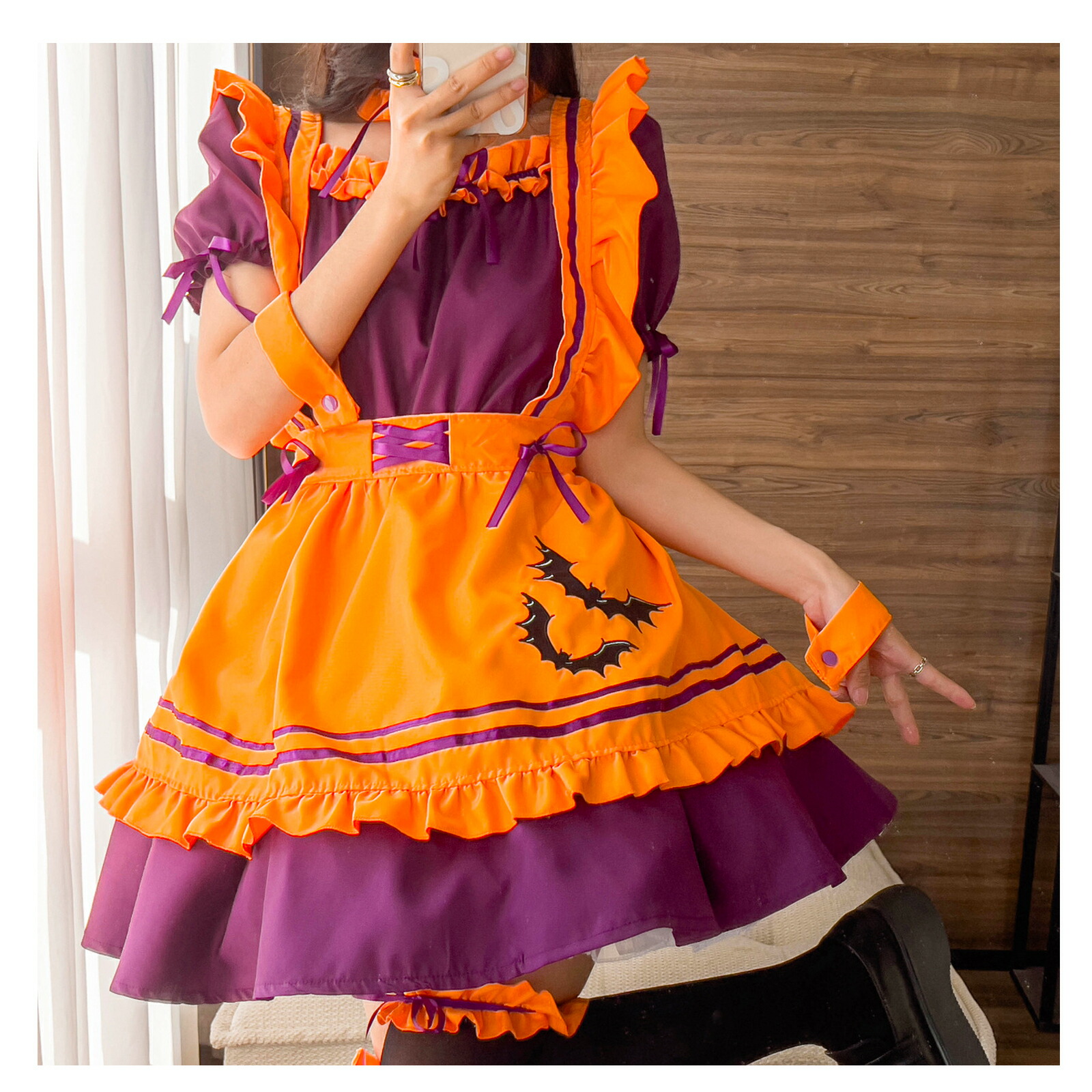 楽天市場】メイド服 ハロウィン メイド服 オレンジ ハロウィン