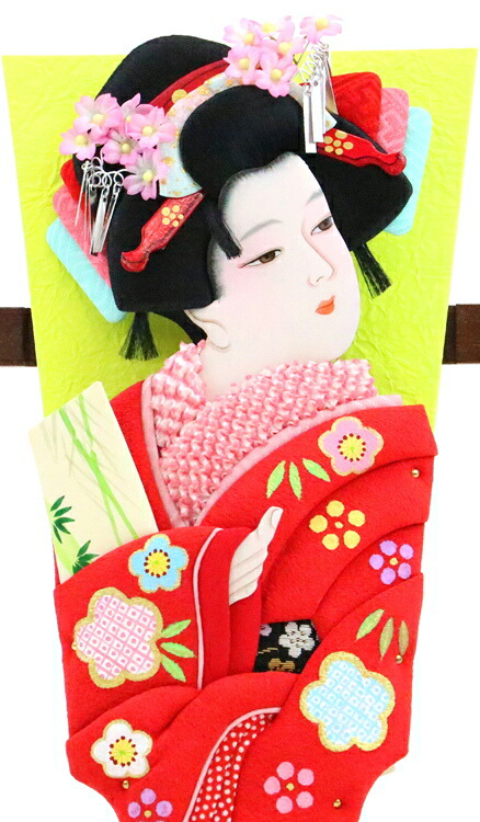 楽天市場】押絵羽子板 10号 本絹 かむろ 飾り台付き むさしや豊山