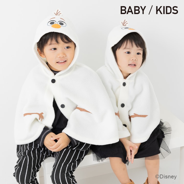 楽天市場】アナと雪の女王 オラフ ポンチョ マント 子供服 キッズ