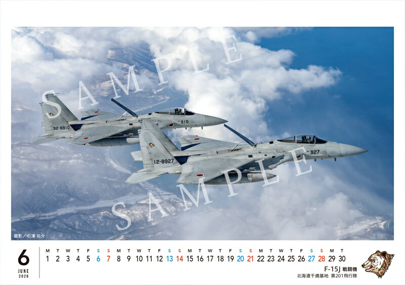 楽天市場】2026年カレンダー 航空自衛隊の翼 TypeD JASDF 卓上型 B6判