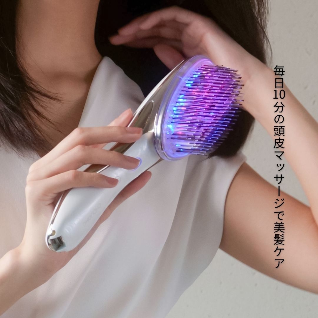 楽天市場】CHOUCHOU イオングロウLEDブラシ 頭皮 ems ブラシ 電動頭皮