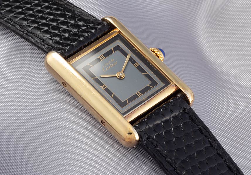 楽天市場】カルティエ マスト タンク SM ヴェルメイユ SV/YGP グレー