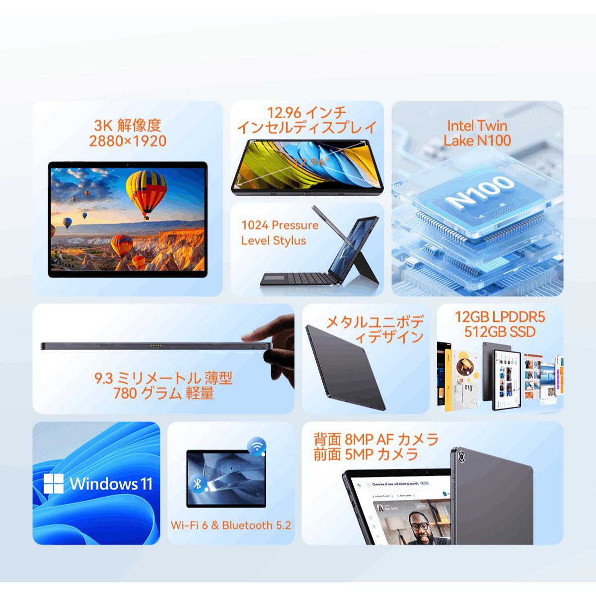 楽天市場】CHUWI Windows11 タブレットPC ノートパソコン Hi10 Max