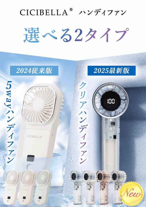 楽天市場】シシベラ クリアハンディファン 1〜100段階 大風量 5way