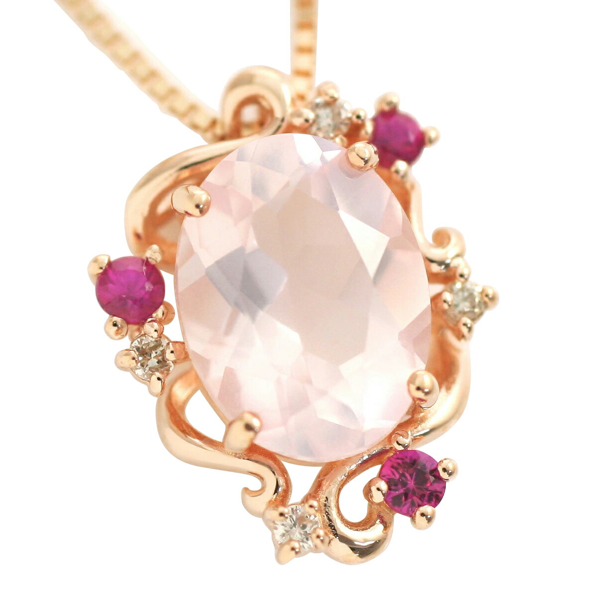 楽天市場】ローズクォーツ ネックレス ペンダントトップ ヘッド