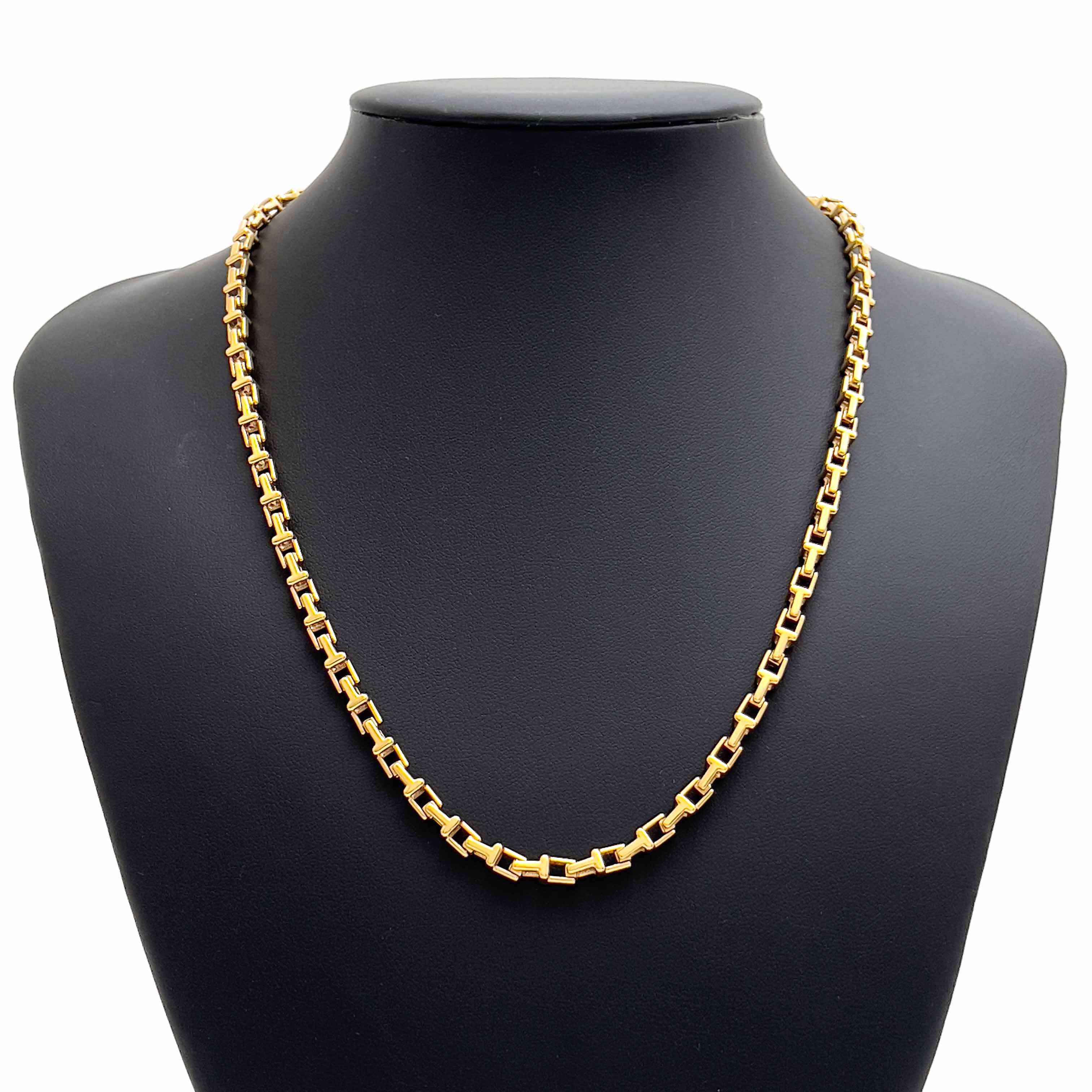 楽天市場】Tiffany&Co ティファニー Tナローチェーン 20inch K18YG