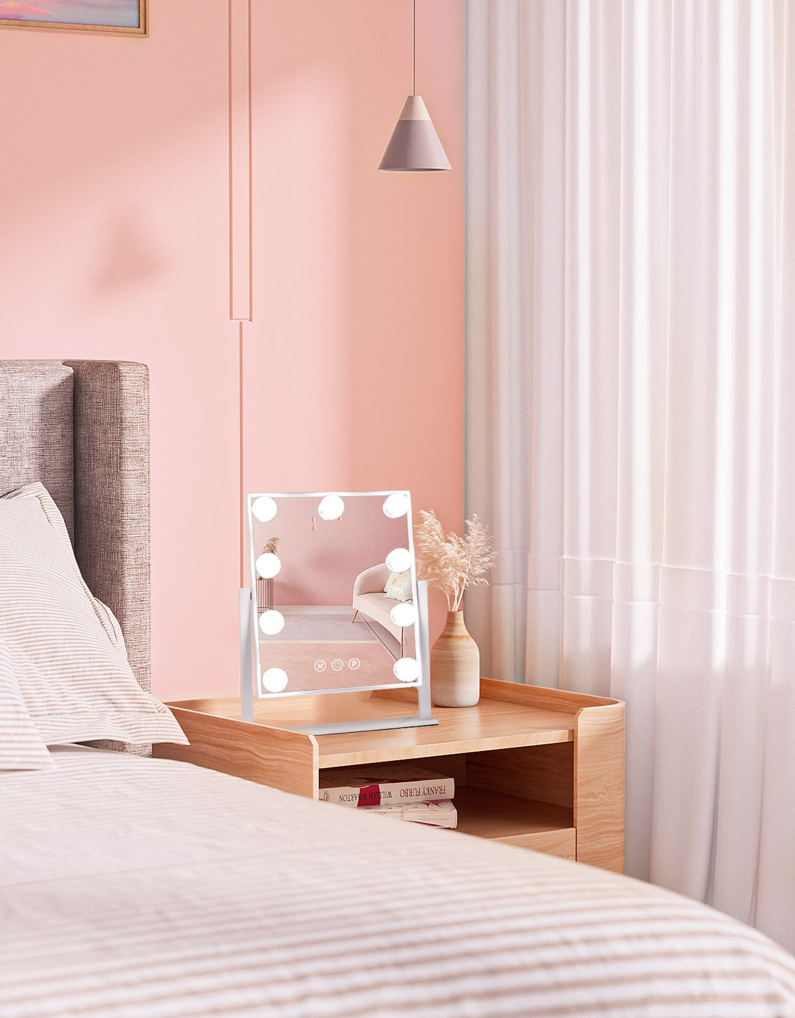 楽天市場】FENCHILIN 一年保証 女優ミラー 卓上 ハリウッドミラー 化粧