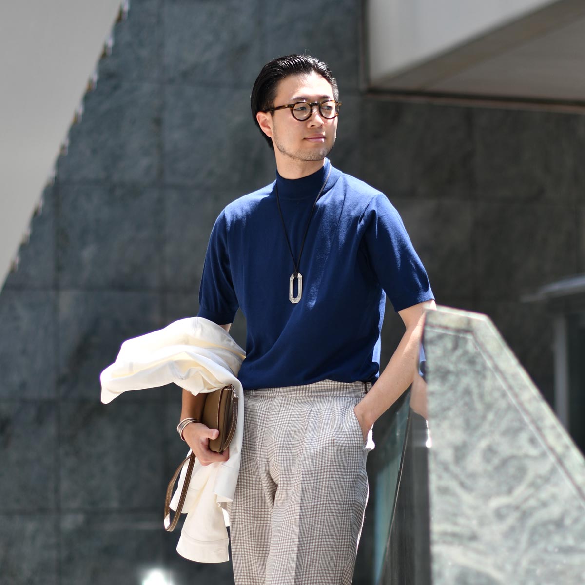 楽天市場】JOHN SMEDLEY【ジョンスメドレー】モックネックニット 30G