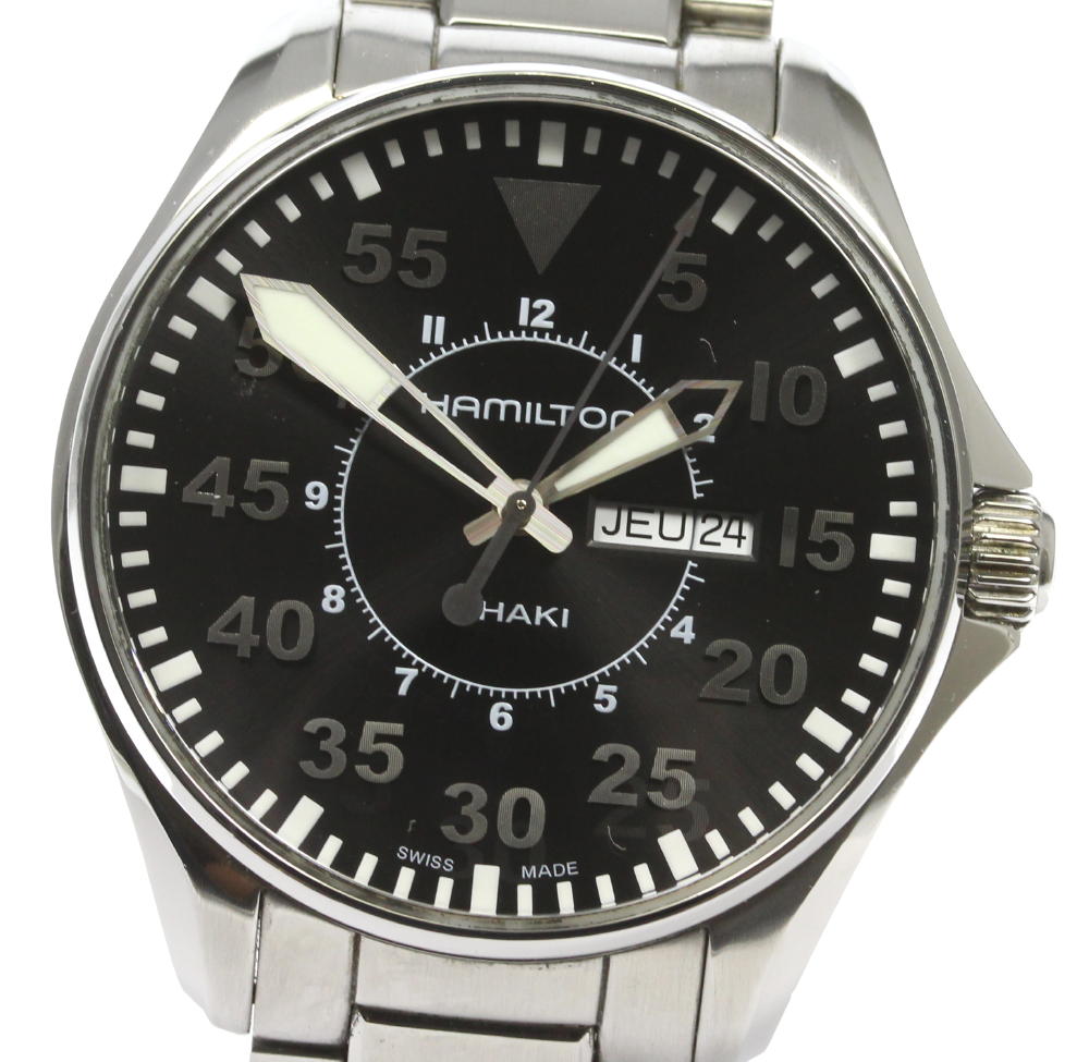 楽天市場】良品☆箱・保【HAMILTON】ハミルトン カーキ パイロット