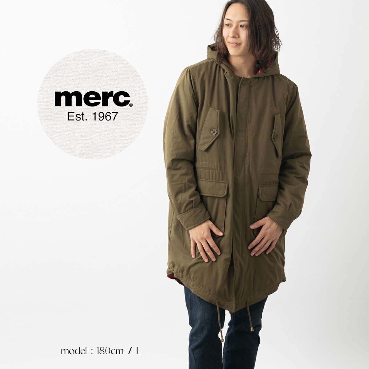 楽天市場】メルクロンドン メンズ モッズコート Merc London
