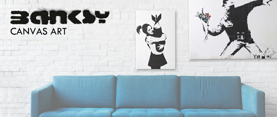 楽天市場】BANKSY CANVAS ART キャンバス アートファブリックパネル