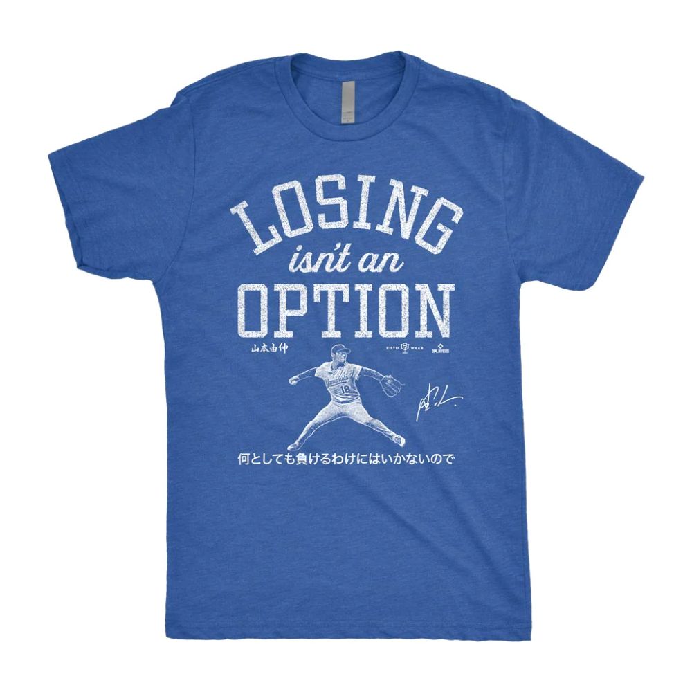 楽天市場】MLB 山本 由伸 Losing Isn't An Option Tシャツ ブルー 青