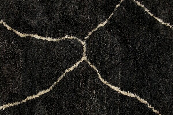 楽天市場】ヴィンテージラグ ブラック ベニワレンパターン モロッコ