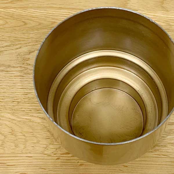 楽天市場】CLOVER(クローバー) アルミプランター ゴールド Φ11 3号鉢