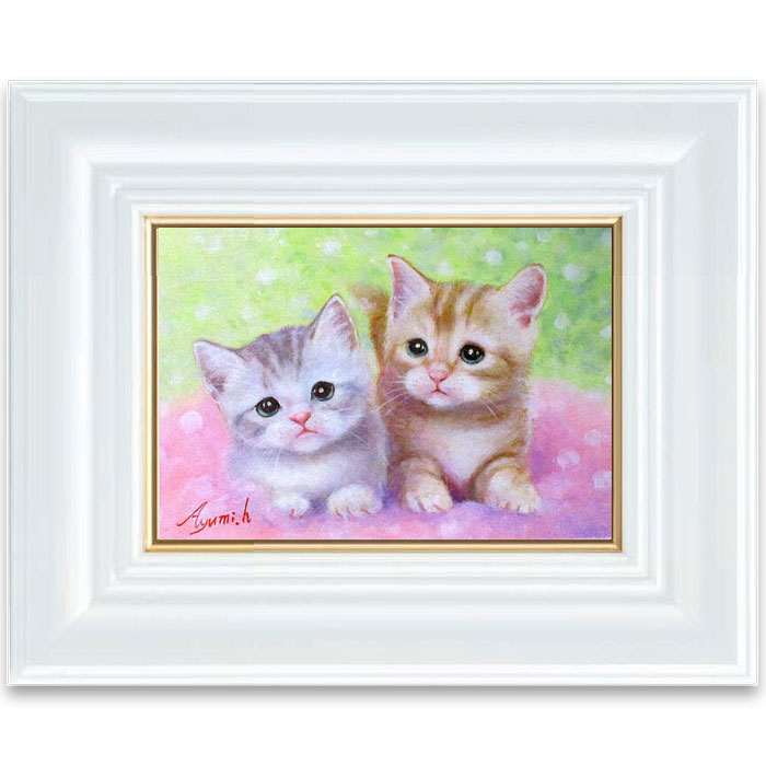 楽天市場】油彩画 SM号 絵画 なかよし 星野歩 手描き 額付き 油絵 肉筆