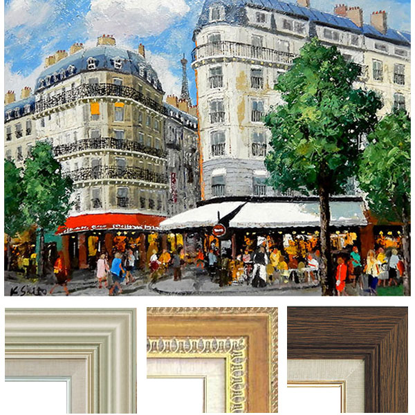 楽天市場】油彩画 斉藤要 「パリの街（5809）」 F6号 額入り 油絵 風景