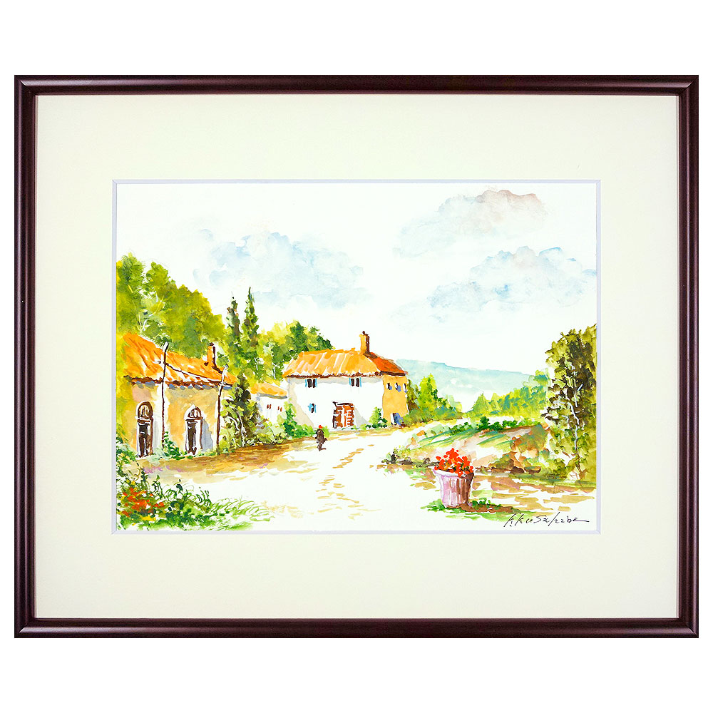 セーヌ川」日下部 寛 油彩画 日下部寛 セーヌ川 油彩画 4号 裏書あり