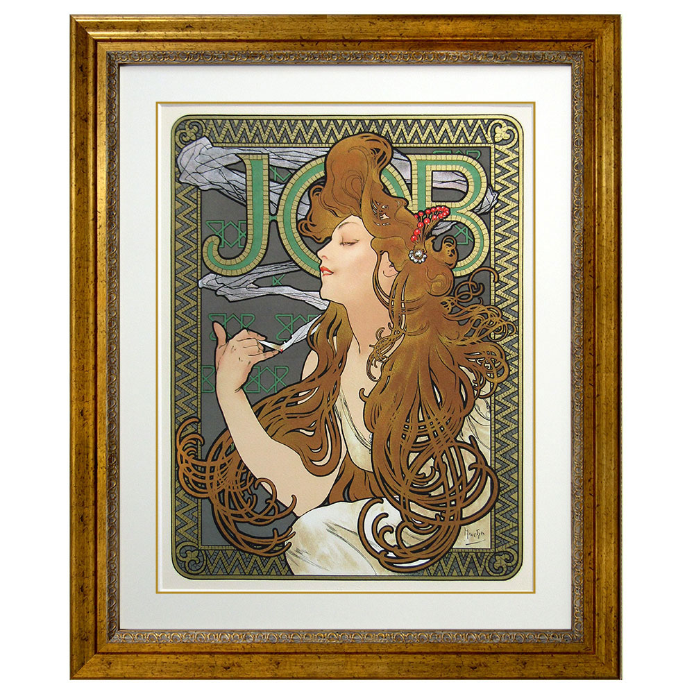 楽天市場】☆ 版画 ミュシャ 「JOB （小）」 シルクスクリーン 複製画