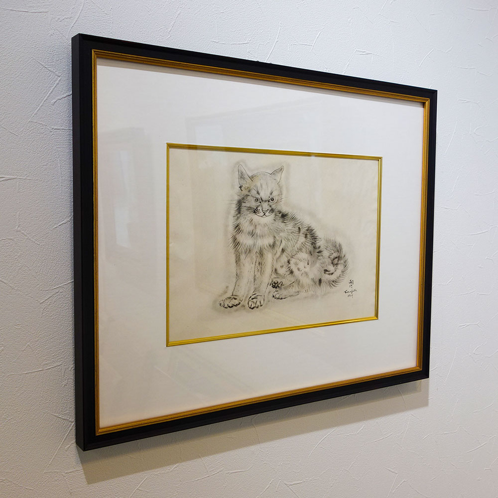 絵画 藤田嗣治 猫の本 サッフォー ダメージ無し 絵画 藤田嗣治 猫の本