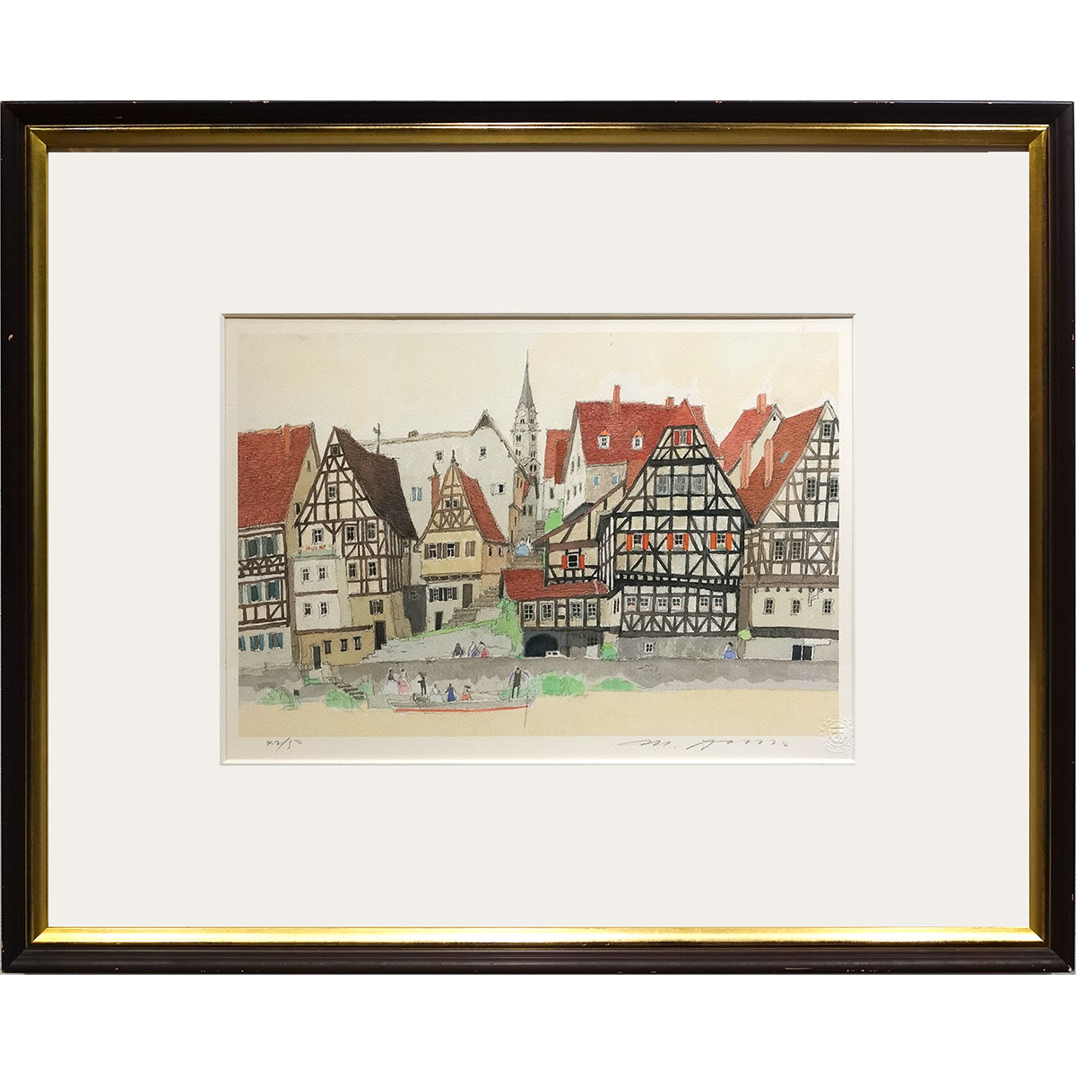 楽天市場】安野光雅 「シュヴェービッシュ・ハル（ドイツ）」 複製版画