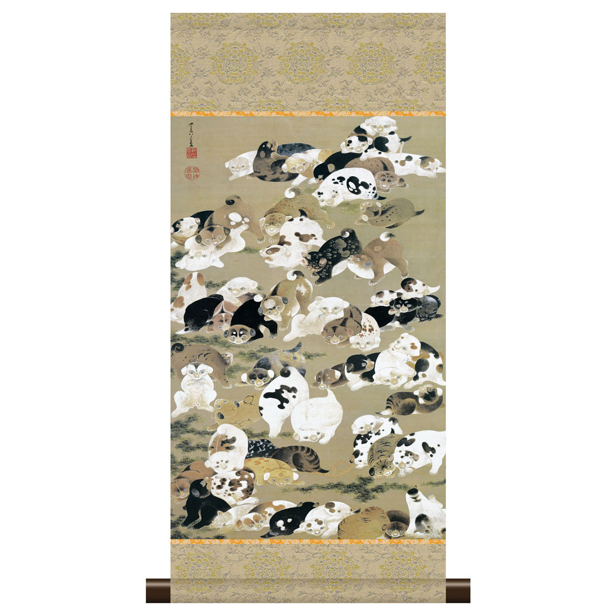 楽天市場】水墨画 犬（掛軸｜アート・美術品・骨董品・民芸品