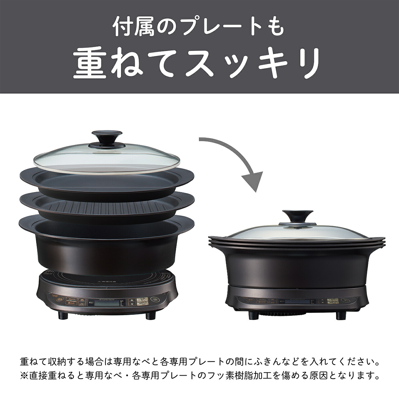 楽天市場】[在庫処分 残りわずか] コイズミ IHマルチグリル鍋 1400W IH