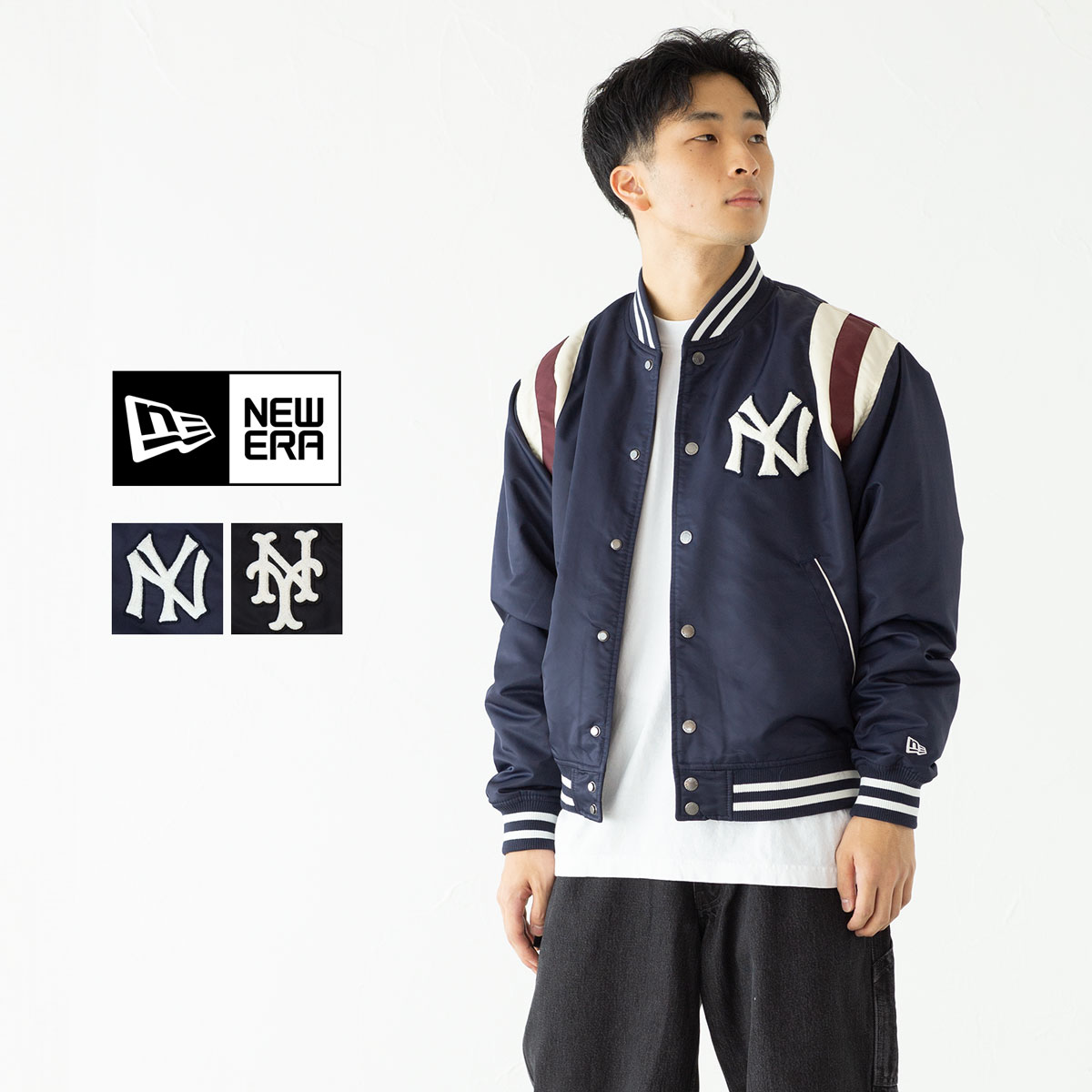 楽天市場】【10%OFF】ニューエラ ナイロン バーシティジャケット 中綿