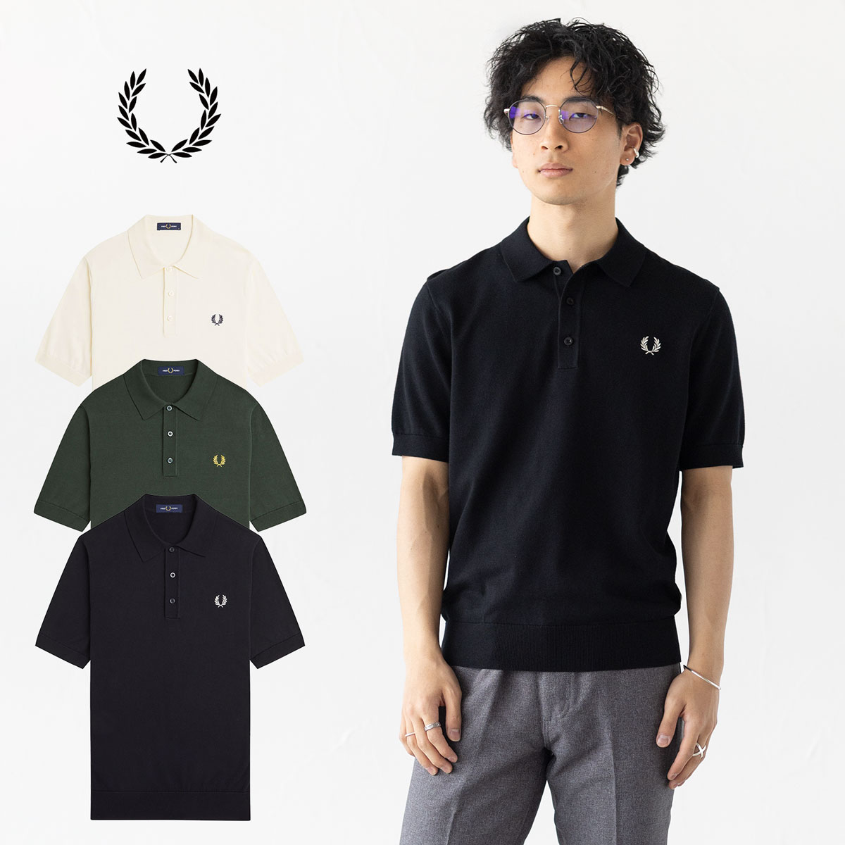 楽天市場】フレッドペリー ニット ポロシャツ FRED PERRY ニット