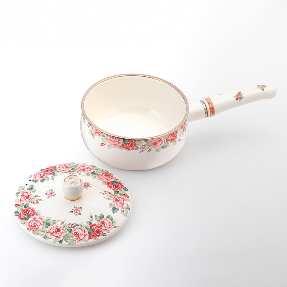 楽天市場】エジリー インペリアルローズ 琺瑯 片手鍋 18cm 薔薇 ガス火