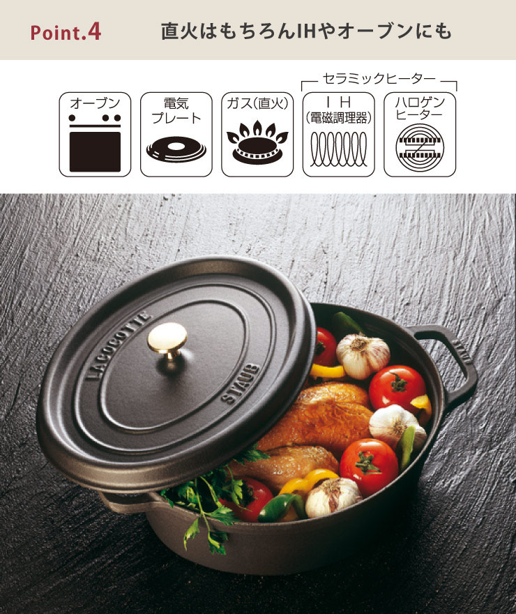 楽天市場】ストウブ ピコ ココット ラウンド 22cm 2.6L IH対応 staub