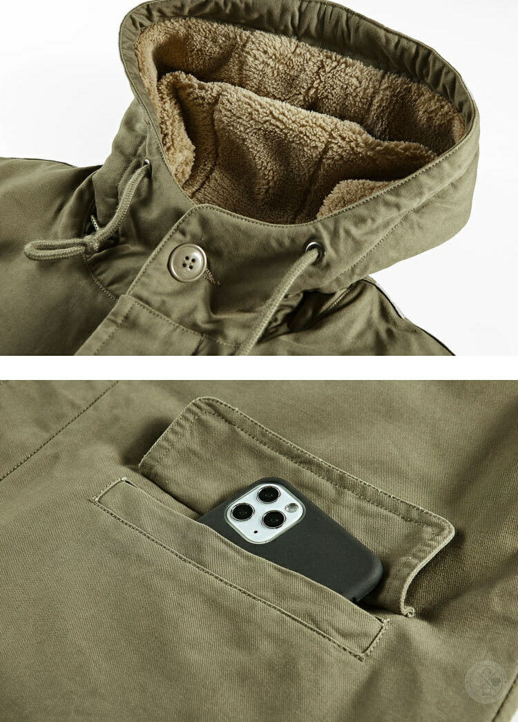 楽天市場】M-51 モッズコート ミリタリーコート メンズ 暖か 裏ボア 裏