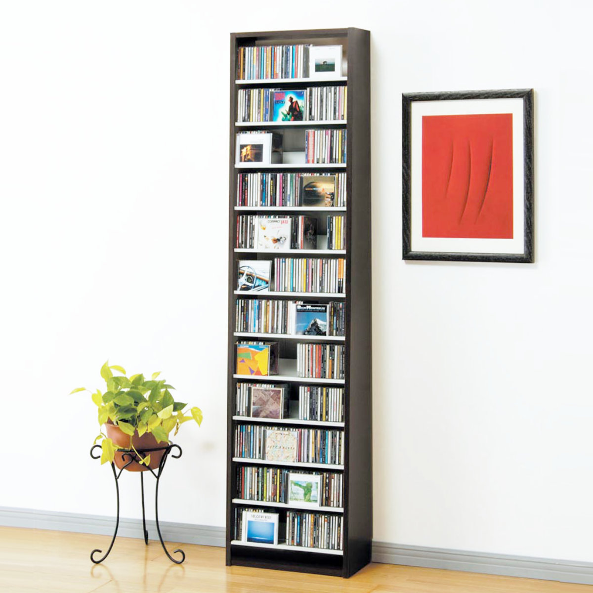 楽天市場】CDラック 幅48.5cm 12段 大量収納ストッカー （ ラック 棚