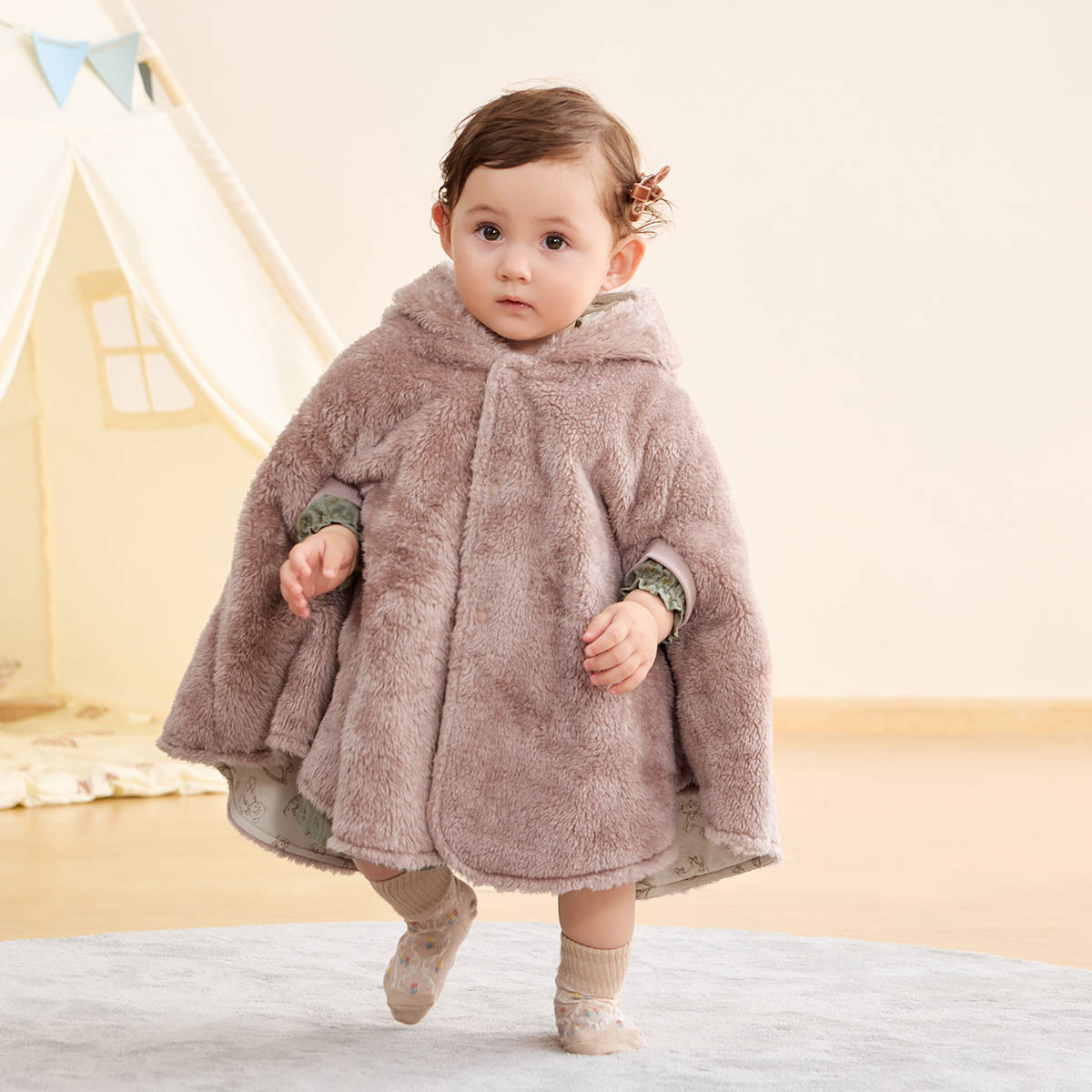 楽天市場】【20%OFF】《コンビミニ》あったかボアくま耳3WAYケープ