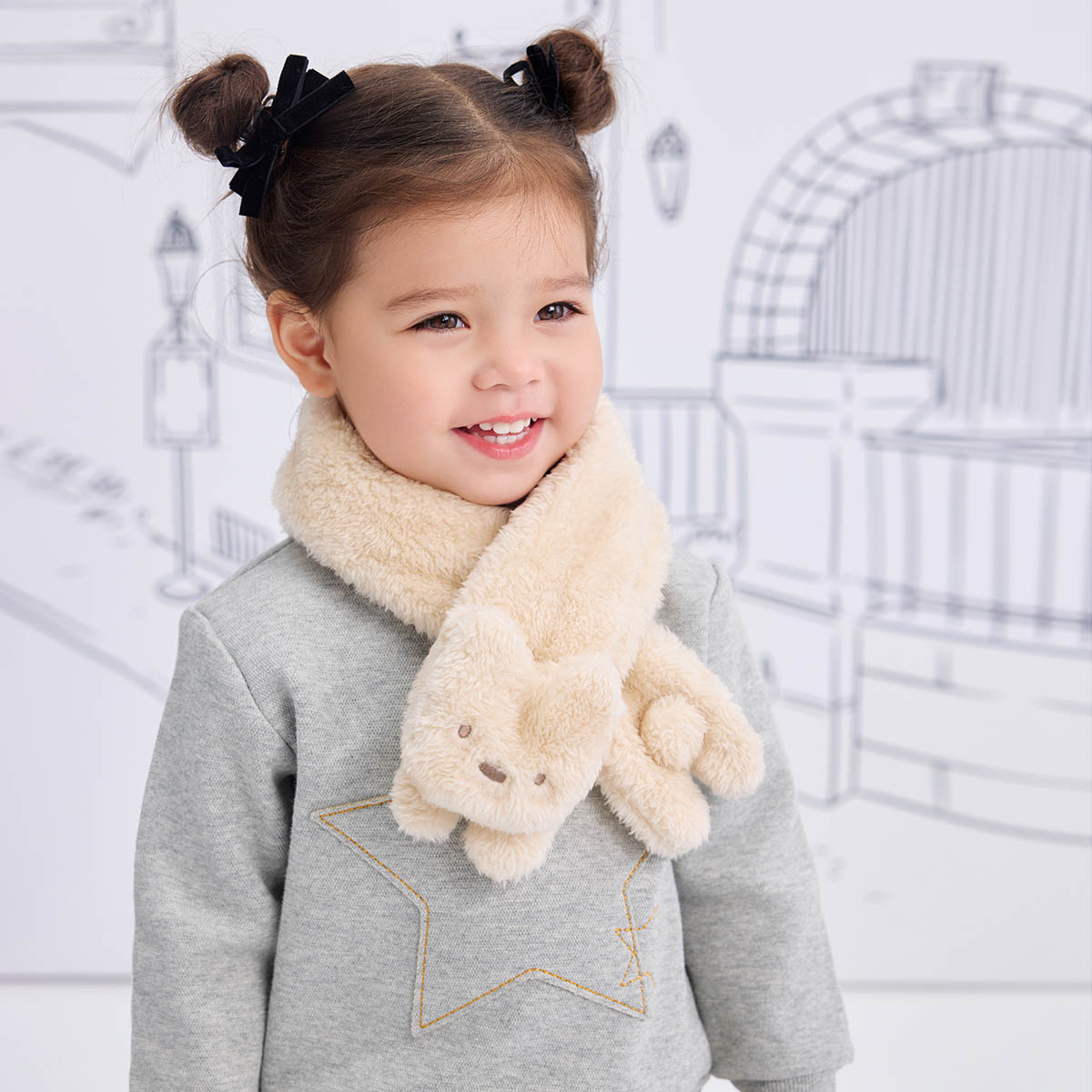 楽天市場】【10%OFF】《コンビミニ》あったかボアくまマフラー