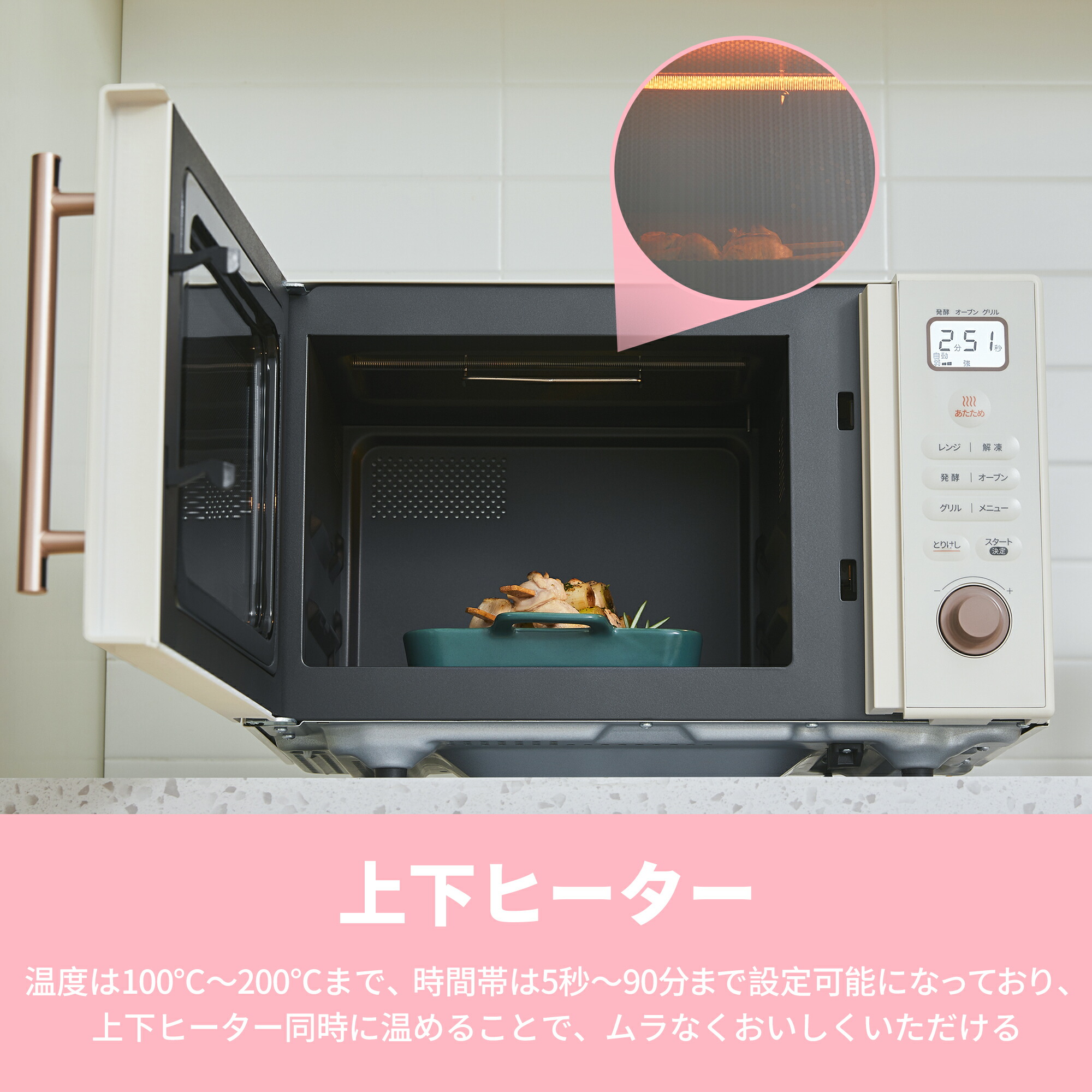 楽天市場】オーブンレンジ フラット 16L レトロ 電子レンジ オーブン